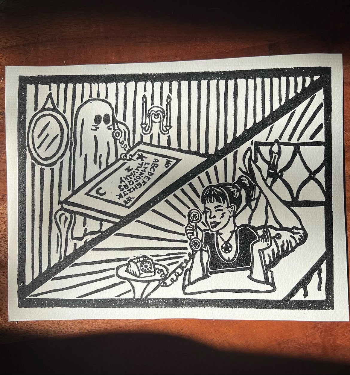8x10 linocut prints