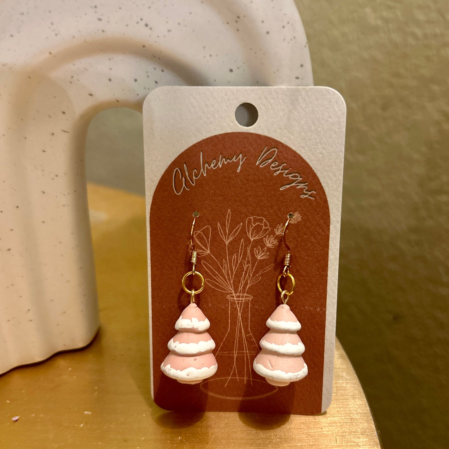 Christmas Tree Bead earrings (two color options