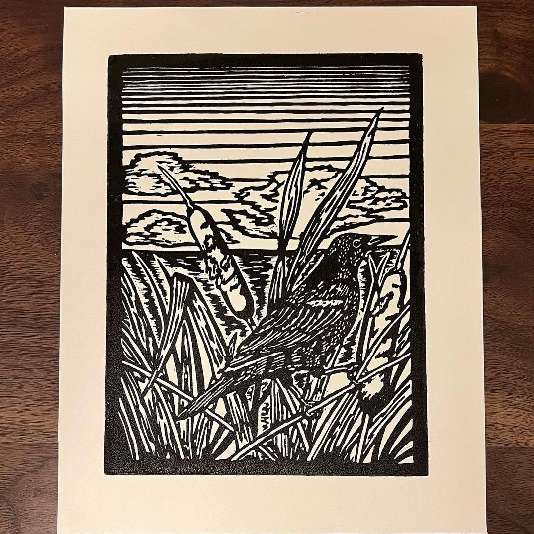 8x10 linocut prints