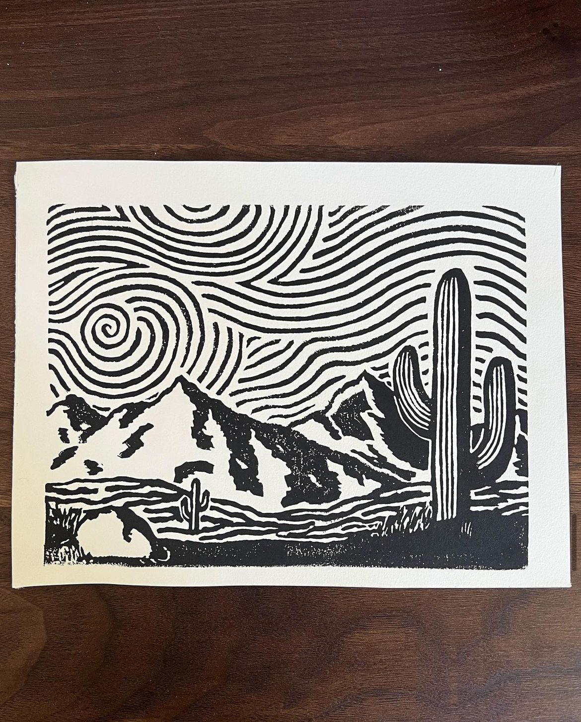 8x10 linocut prints