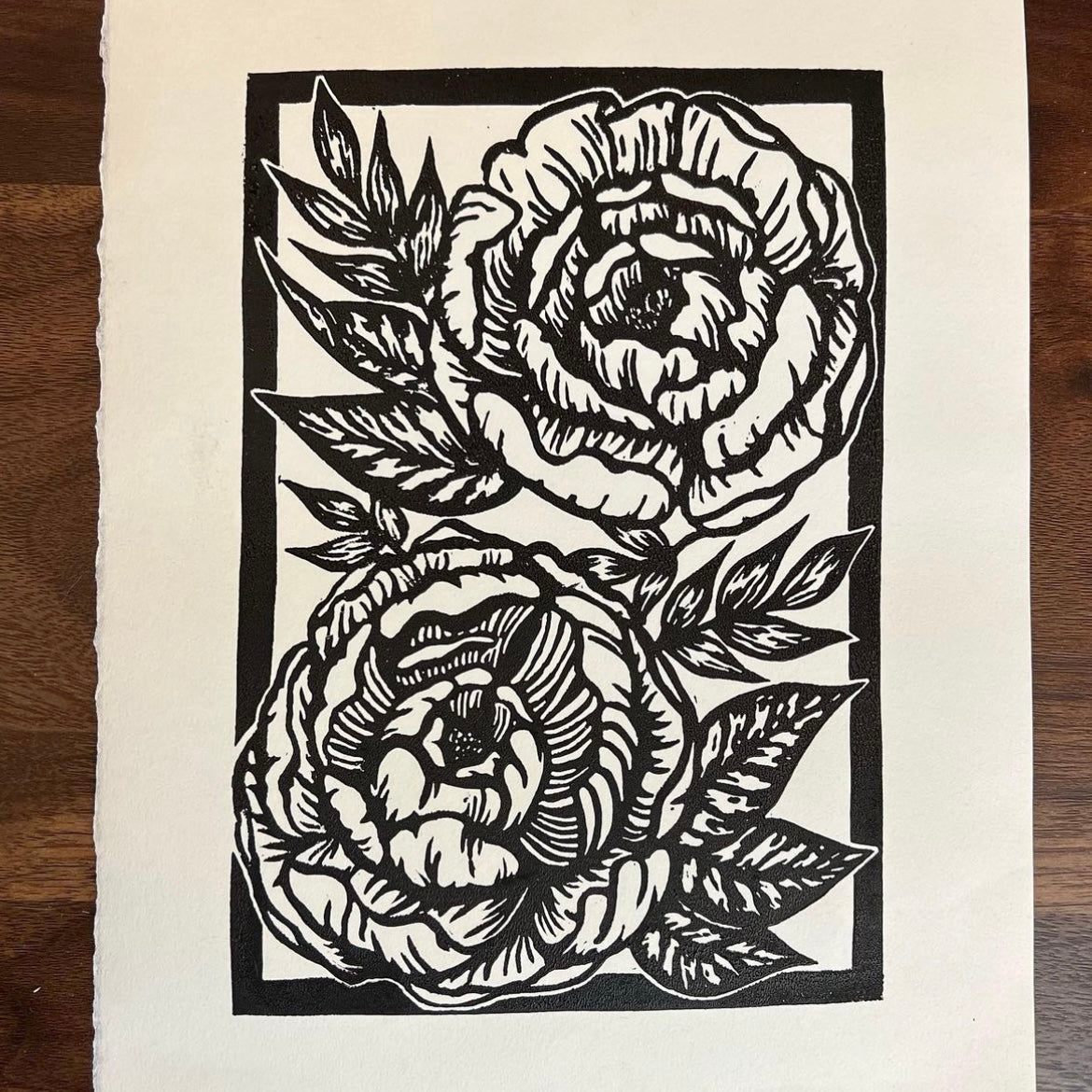 8x10 linocut prints