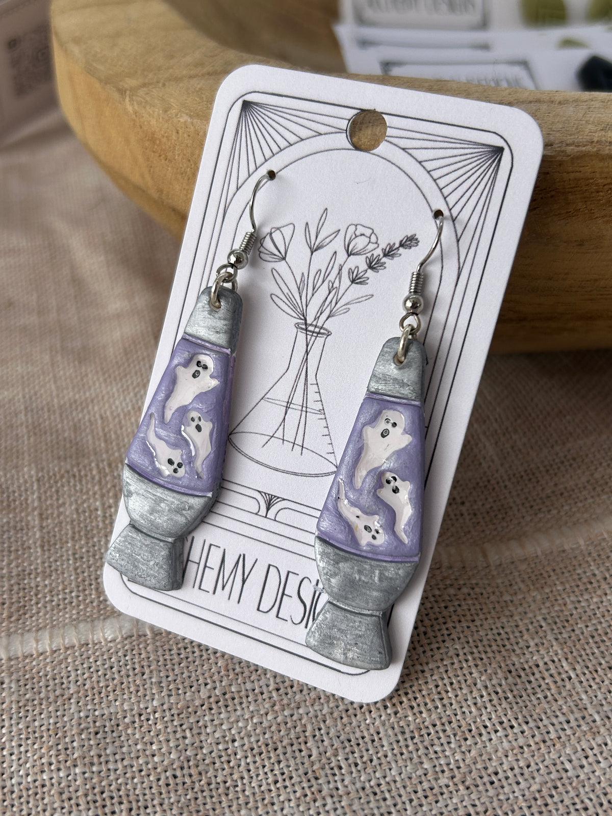 Lava Lamp Ghost Earrings