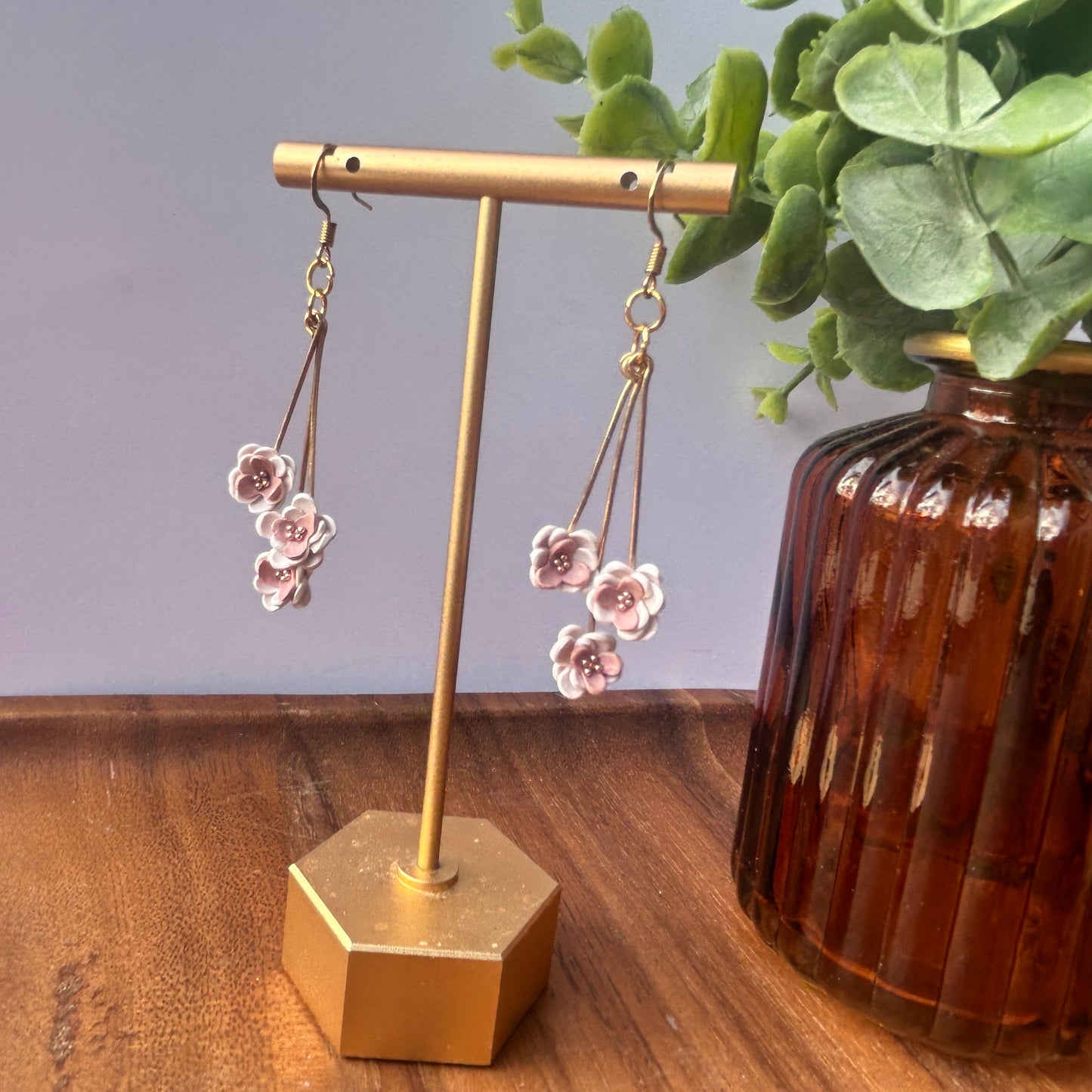 Three Strand Floral Dangles (3 Color options)