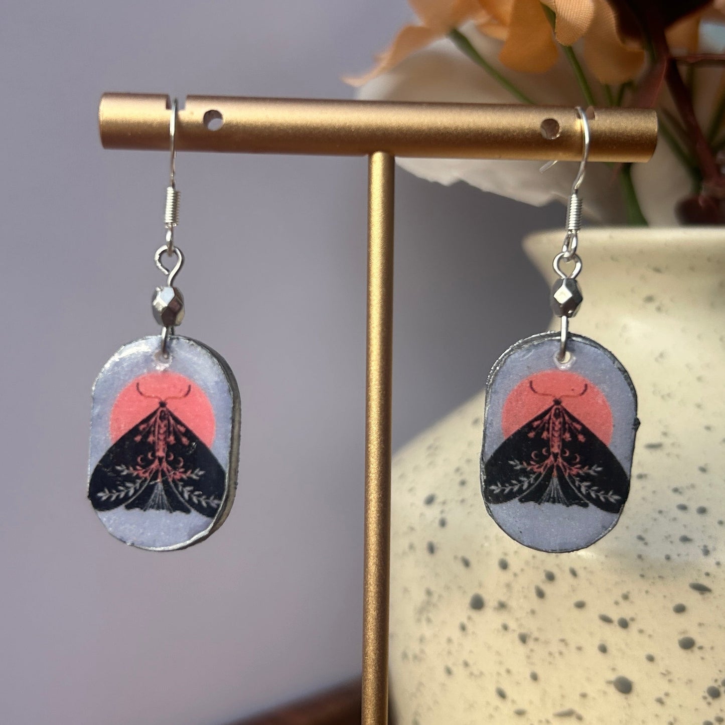 Moth Print Earrings