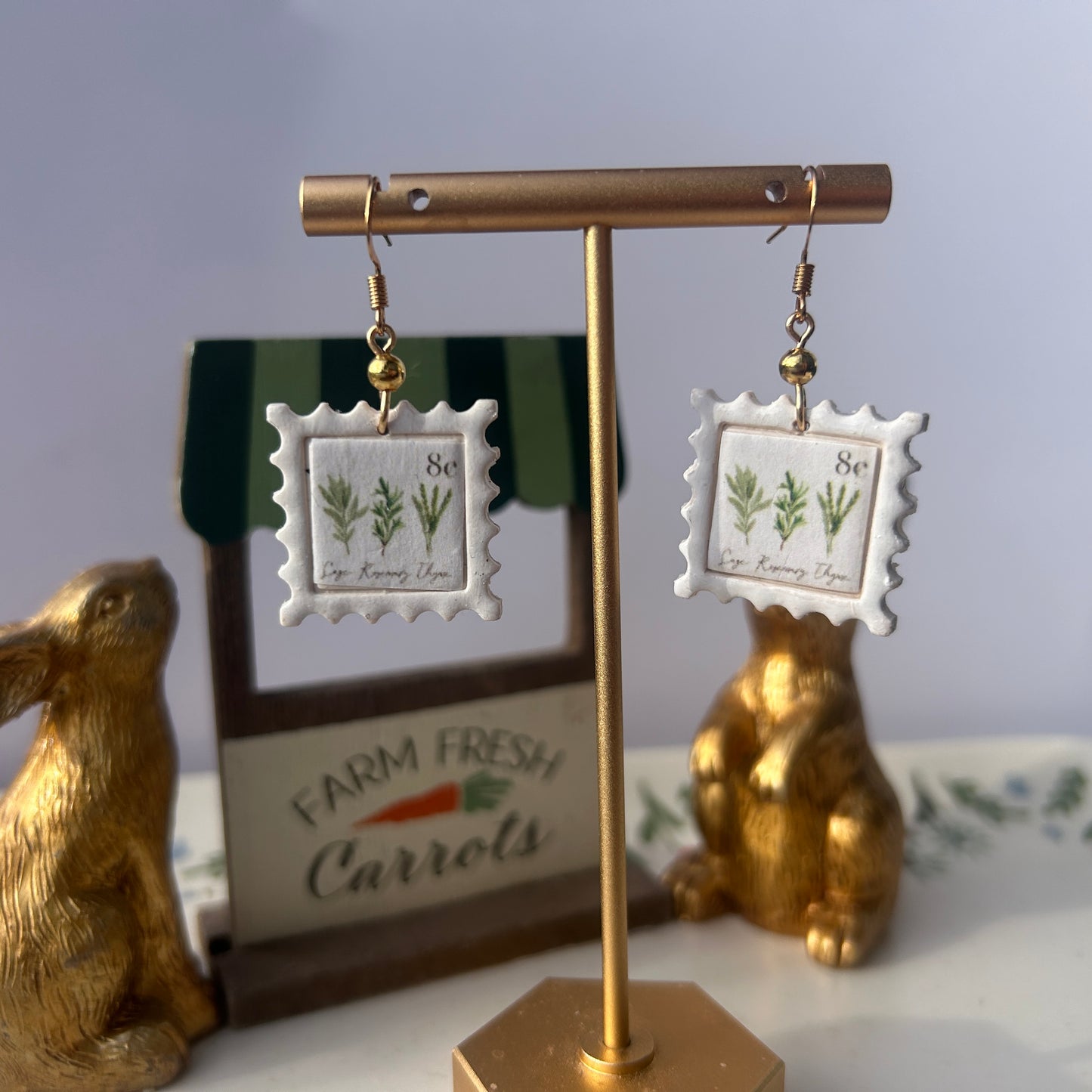 Spring Stamp Earrings
