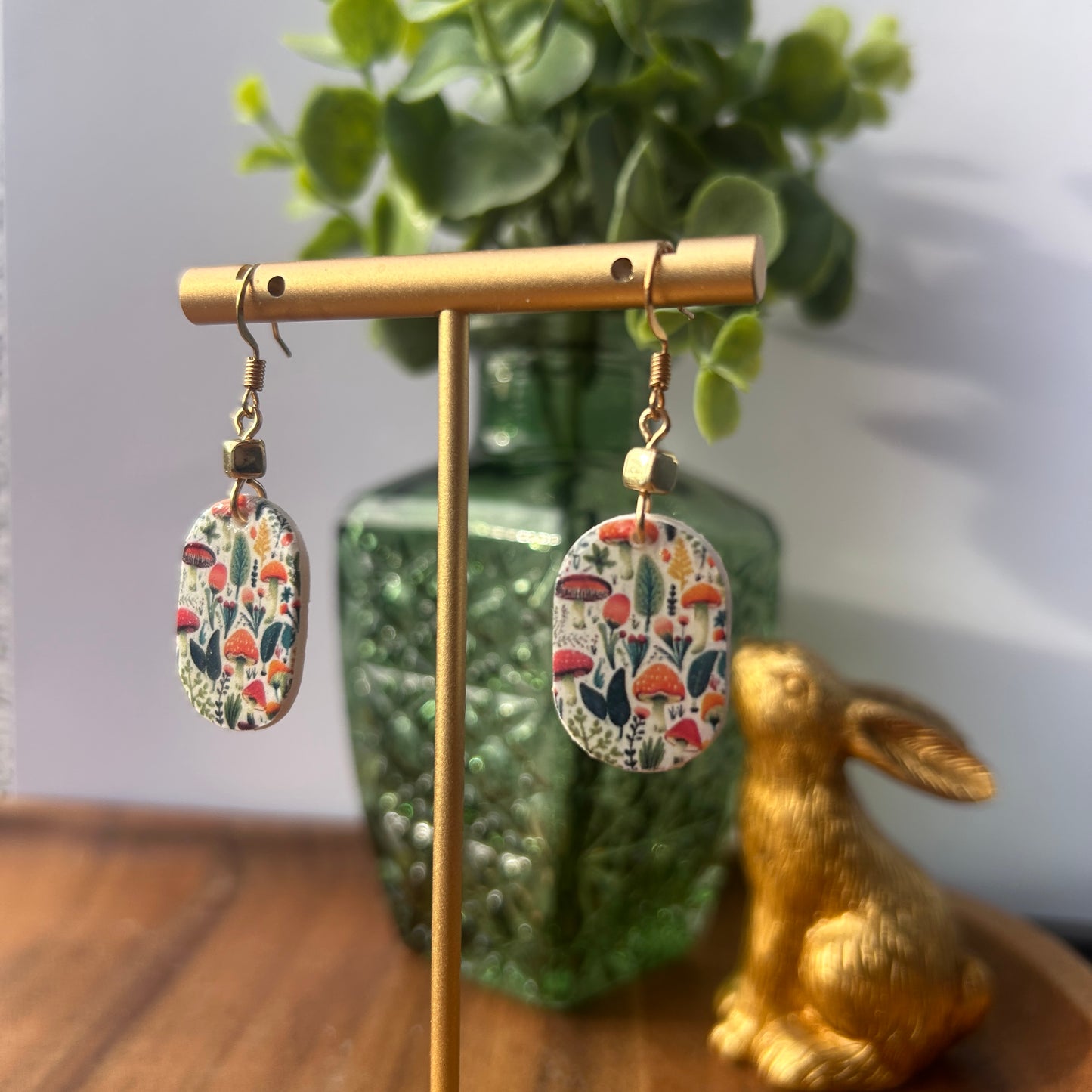 Mushroom Print Earrings