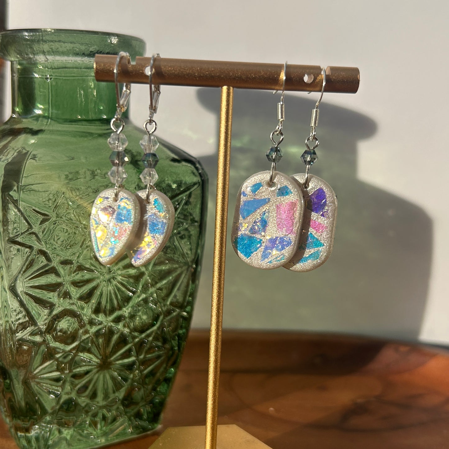 Iridescent Mosaic Earrings (4 variations)