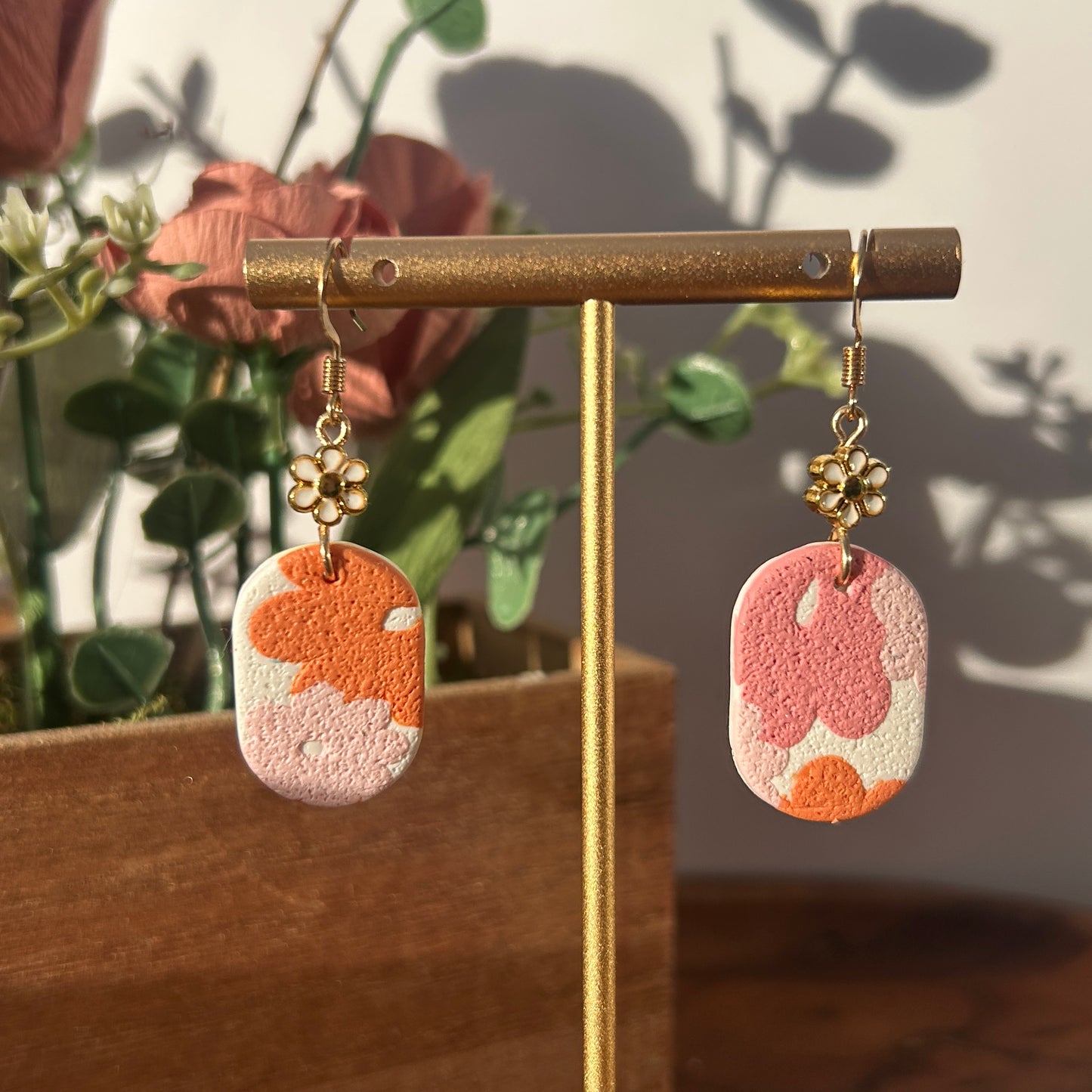 70's Flower Design Earrings