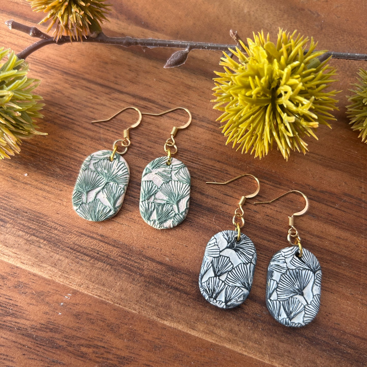 Gingko Leaf Earrings (2 variations)
