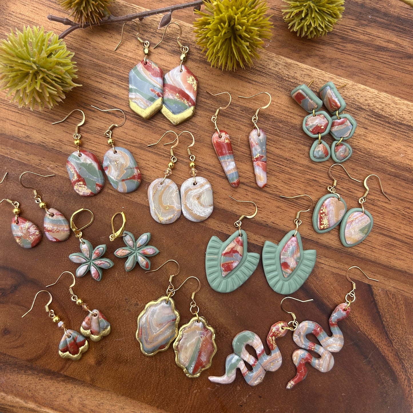 Warm Spring Stone Earrings
