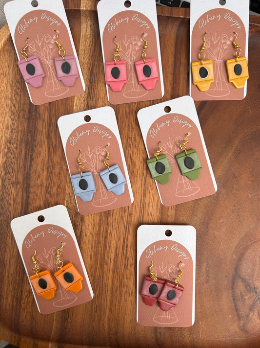 Crayon Earrings (7 color options)