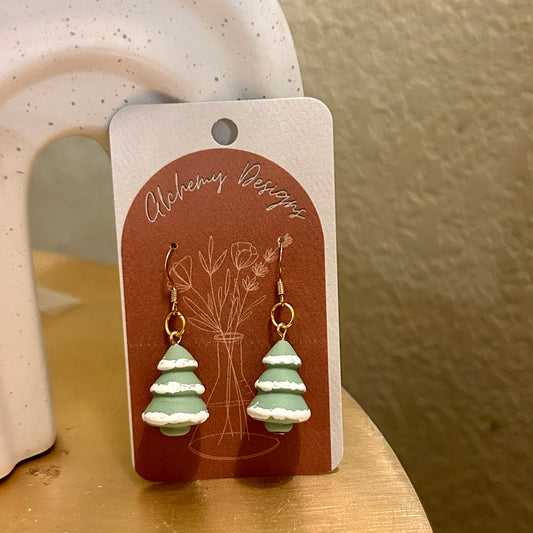 Christmas Tree Bead earrings (two color options