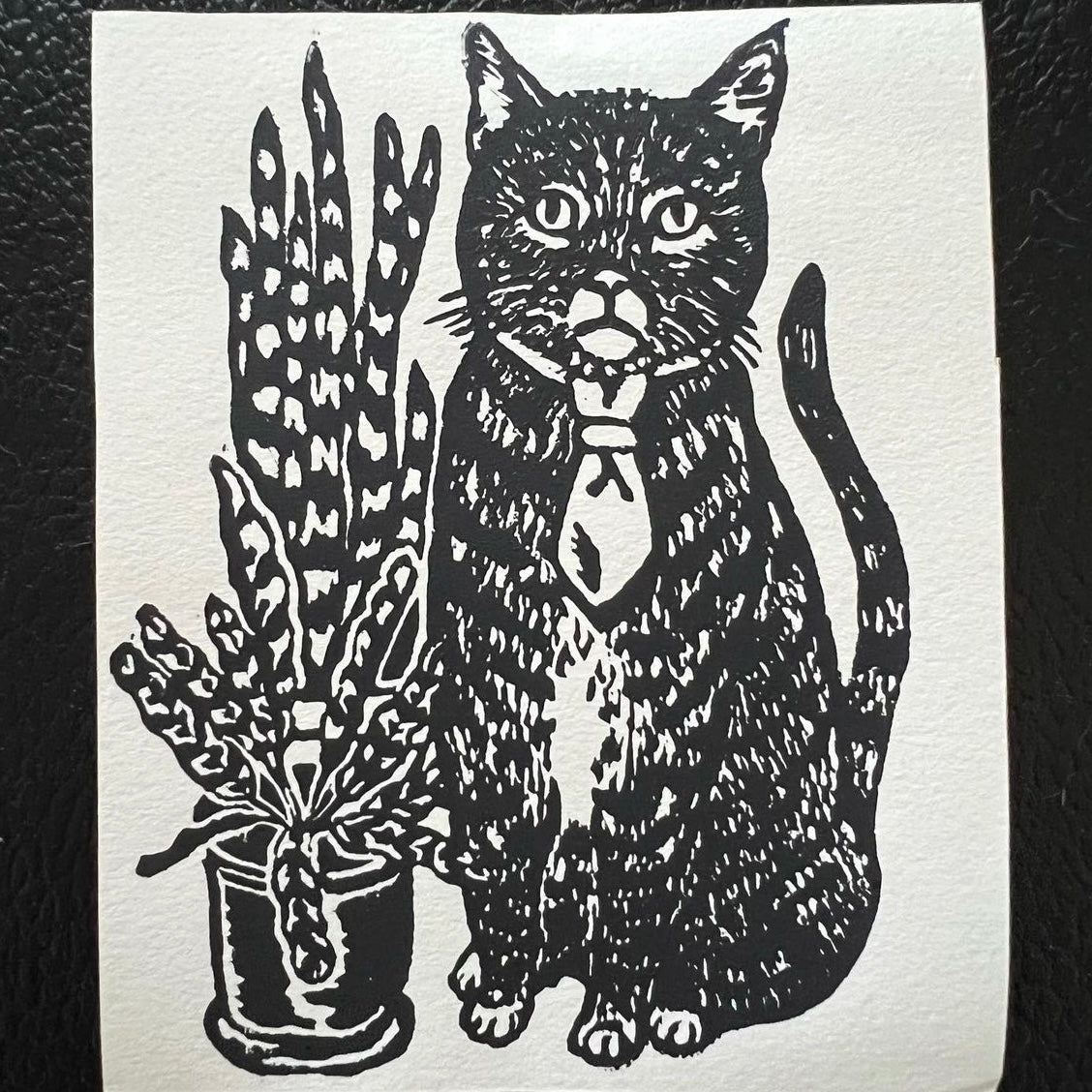 5”x7” linocut prints