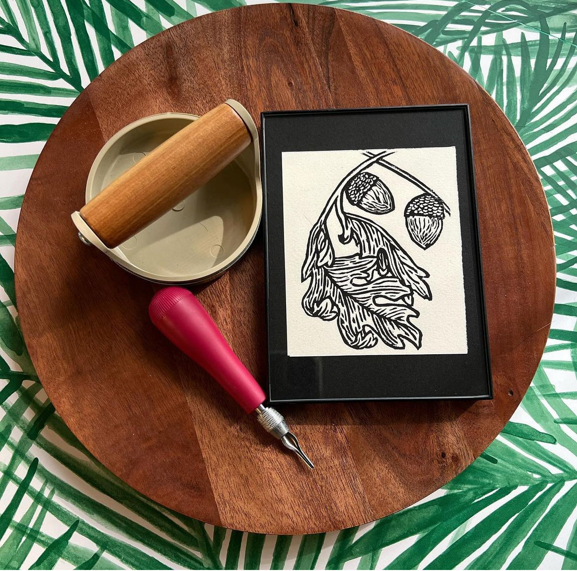 5”x7” linocut prints