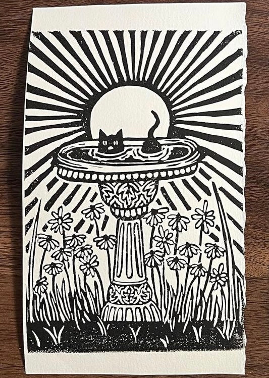 5”x7” linocut prints