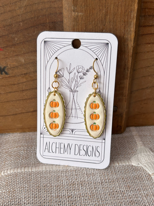 Stacked Pumpkin Earrings