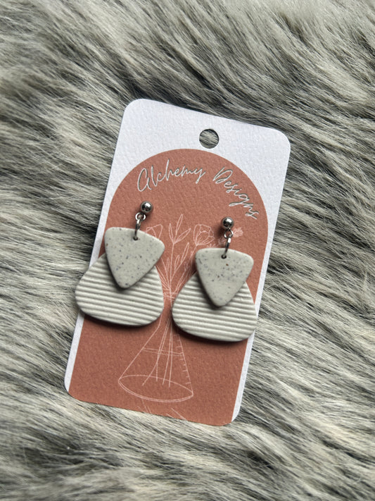 Speckled Triangle Earrings