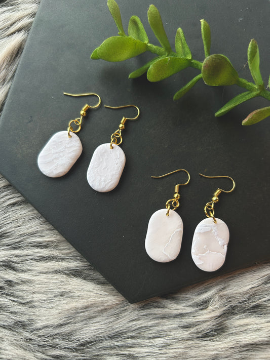 White Lace Marbled Dangles