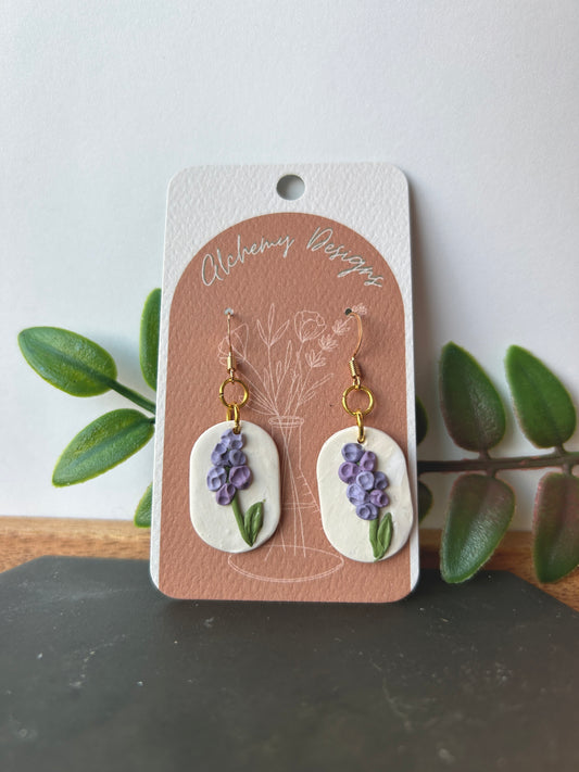 Lavender Oval Dangles