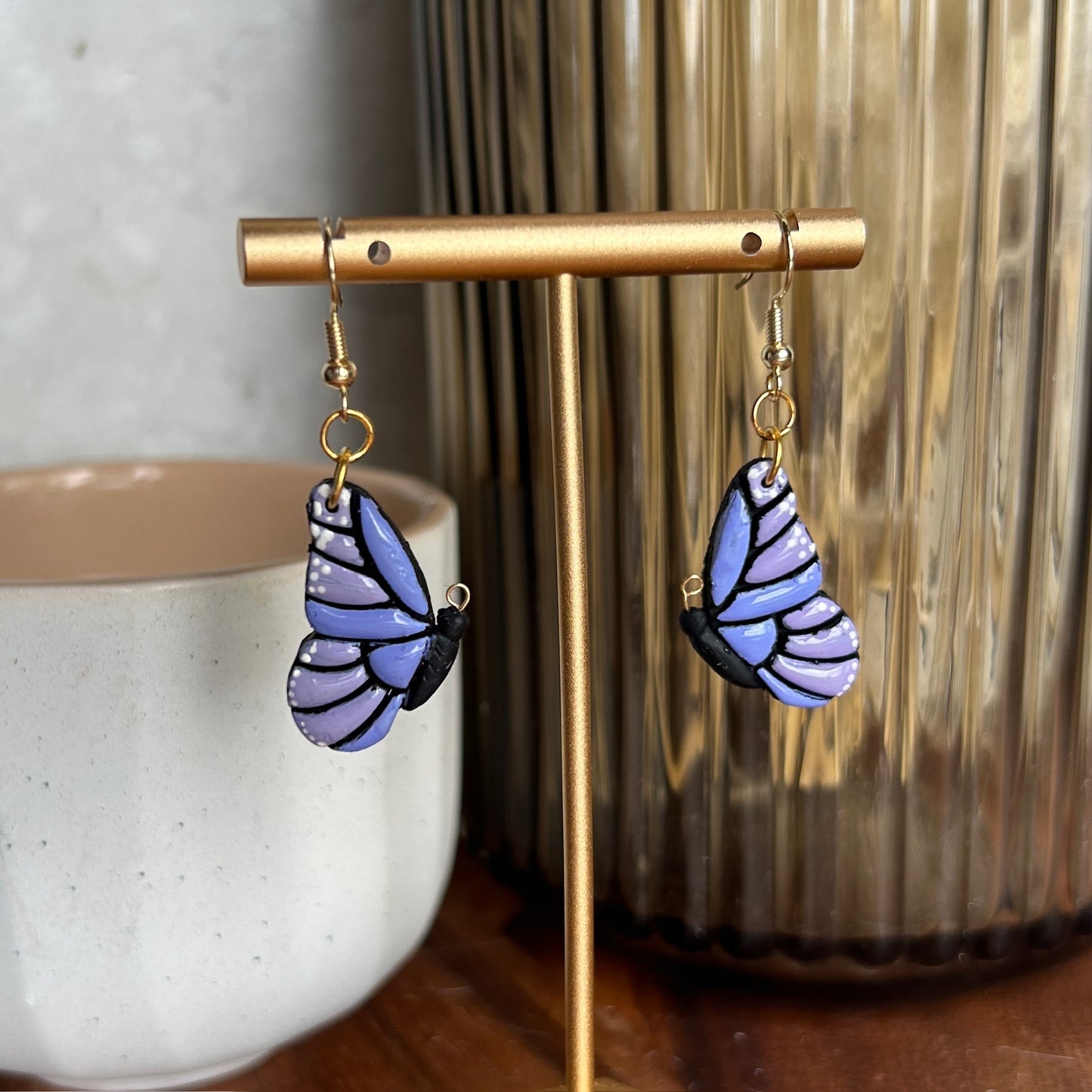 Purple Butterfly Earrings
