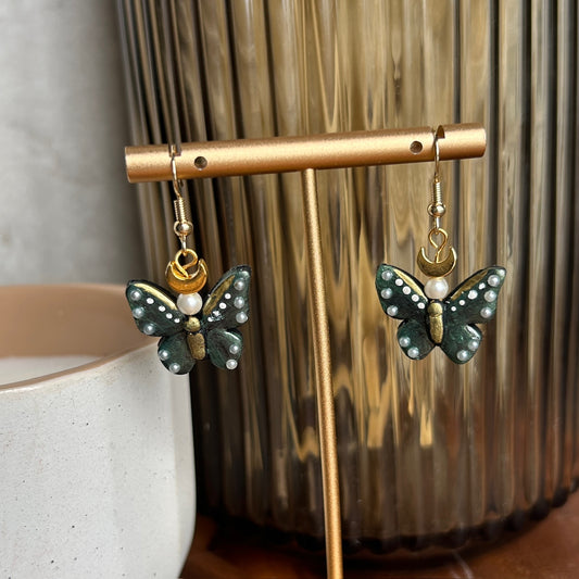 Celestial Moth Earrings