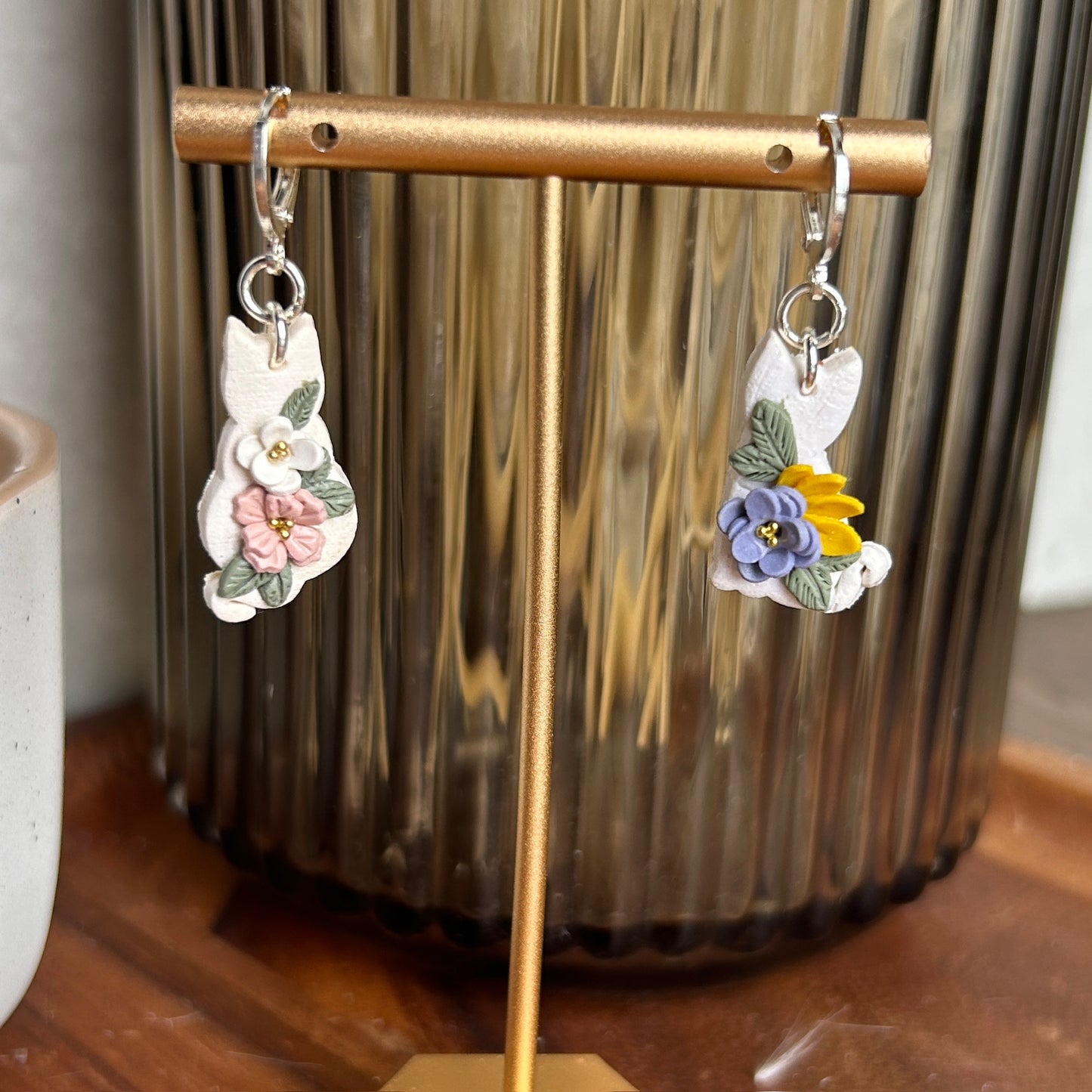 Floral Cat Earrings