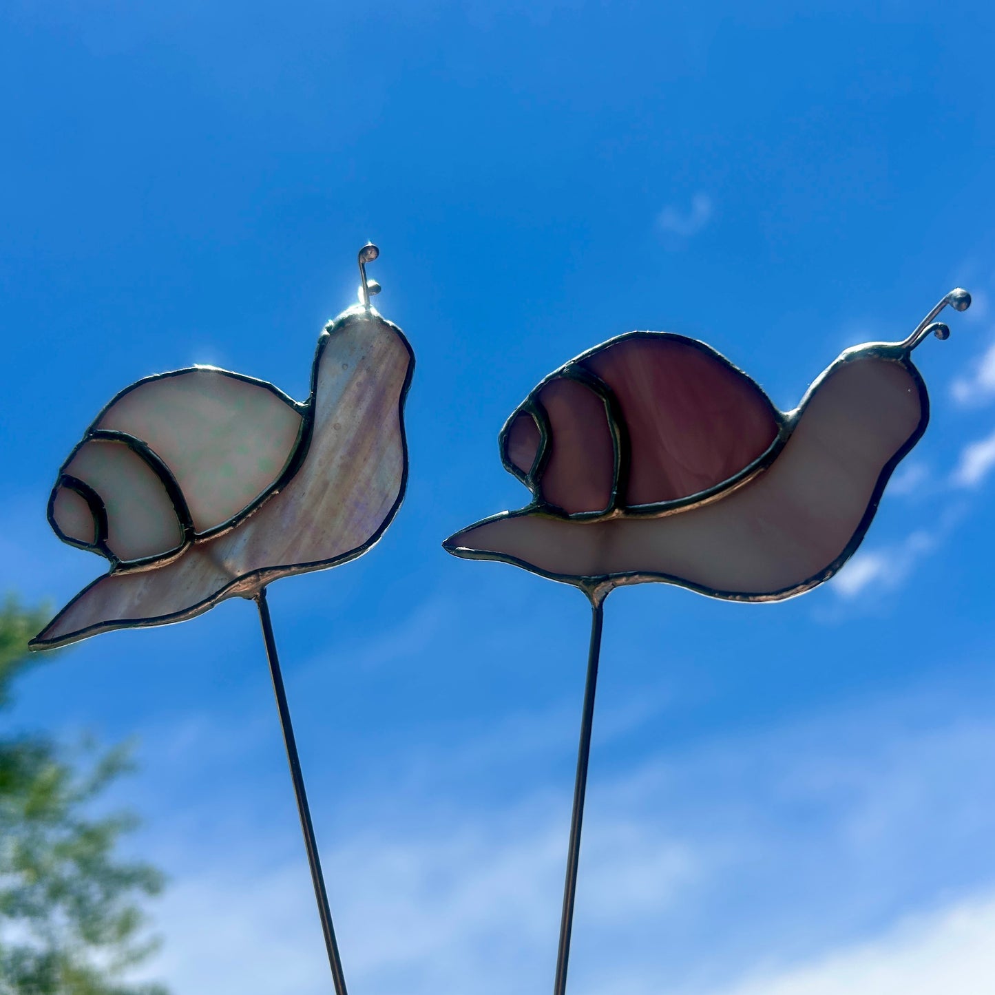 Snail Stained Glass Plant Stakes (multiple options)