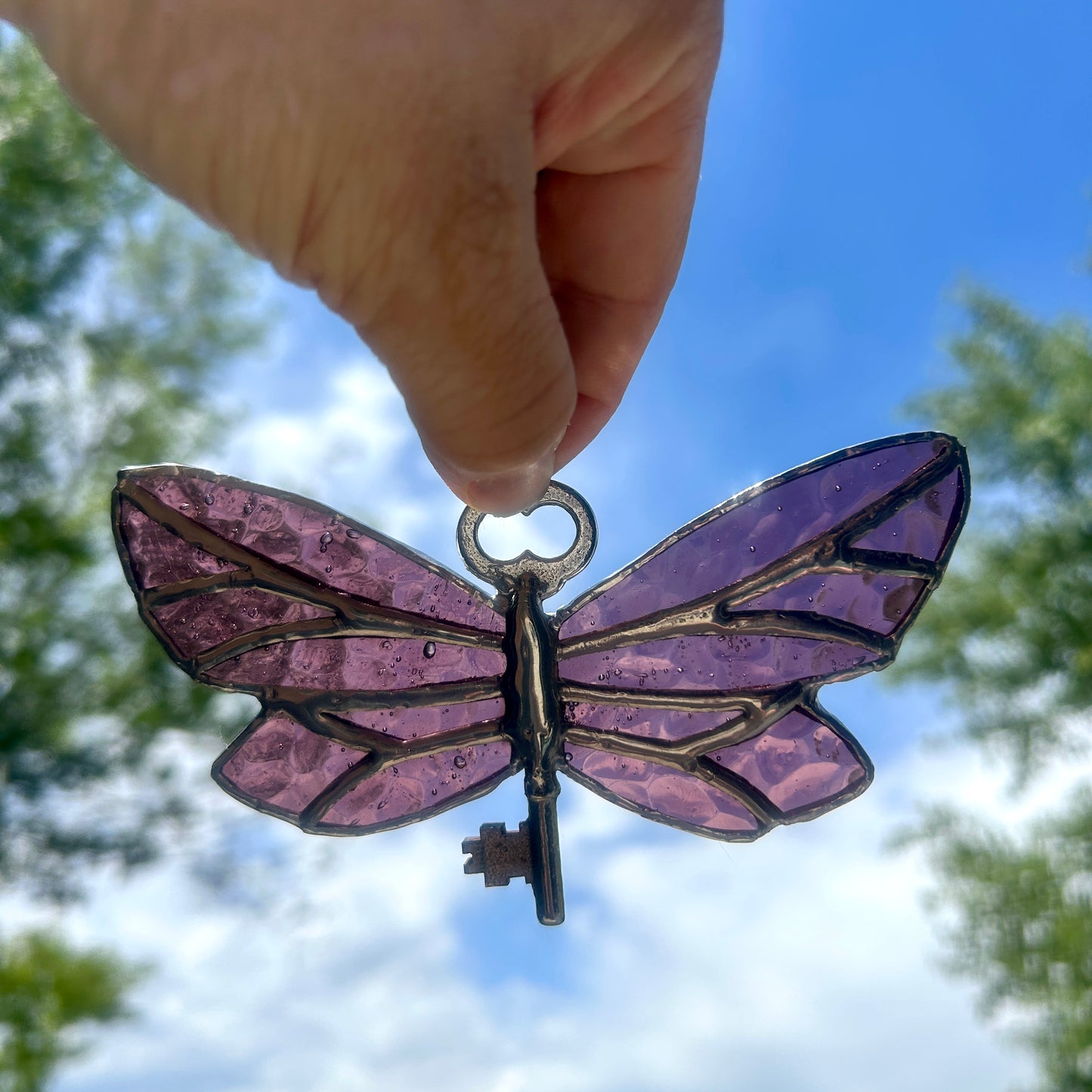 Enchanted Flying Keys Stained Glass
