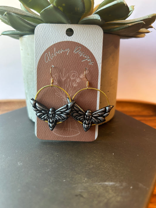 Moth Hoops Earrings